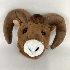 Bighorn Sheep Trophy Head Ram Plush Stuffed Animal Wall Mount Hanging Taxidermy
