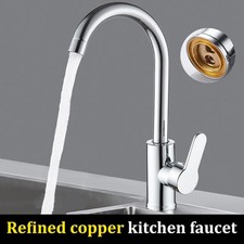 Kitchen Faucet - Hot Cold, Single-Handle, Deck-Mounted, Stainless Steel Finish