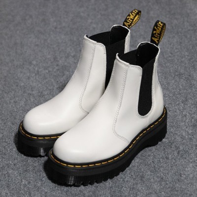 Dr. Martens 2976 Quad White Leather Platform Chelsea Boots - Men’s 8 Dr Martens - White Chelsea 2976 Jadon 25237600 Boot  main image 2