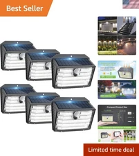 6 Packs] Solar Motion Lights Outdoor, Ultra Bright Solar Fence Lights with Mo...