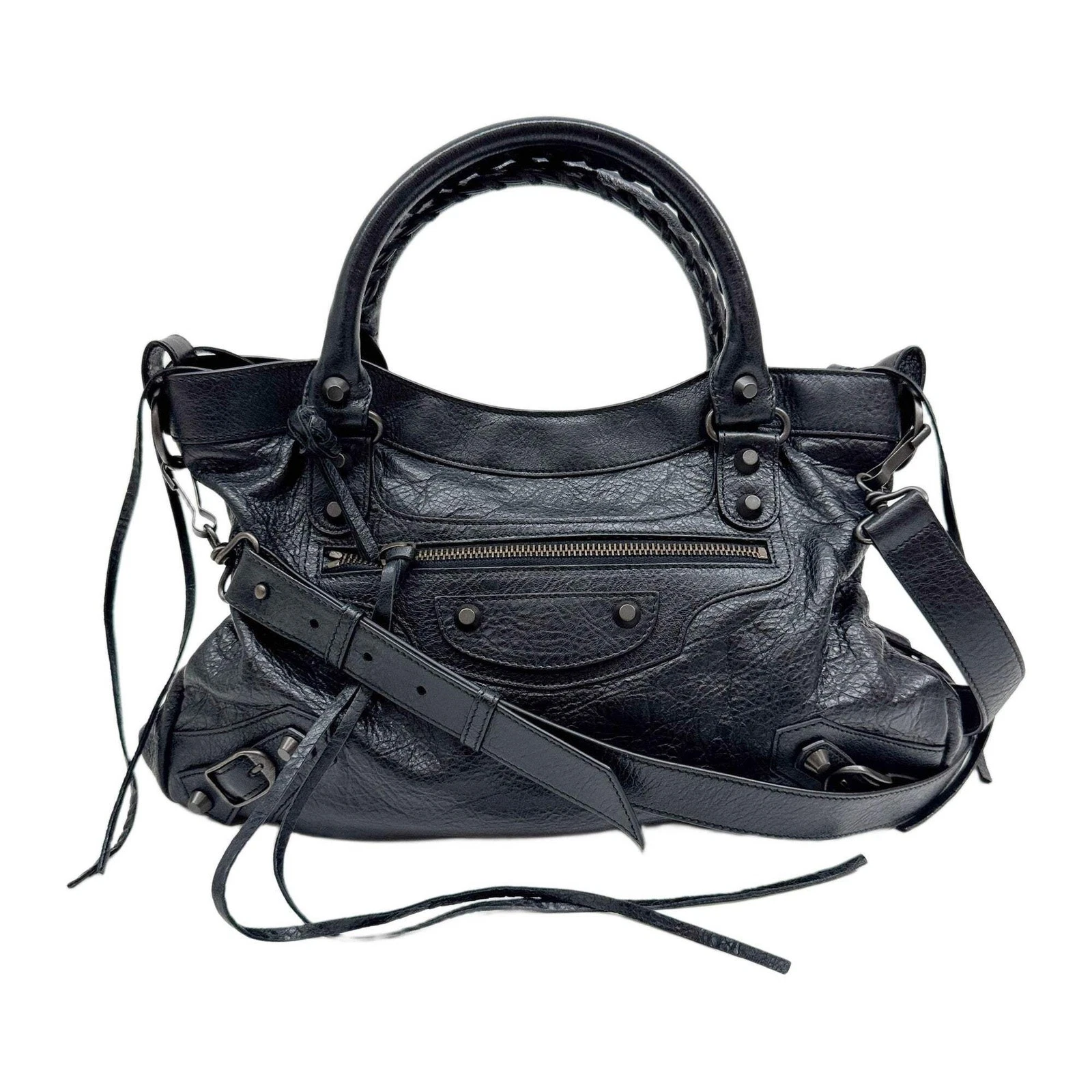 Balenciaga — BALENCIAGA The First Black Leather Handle Bag