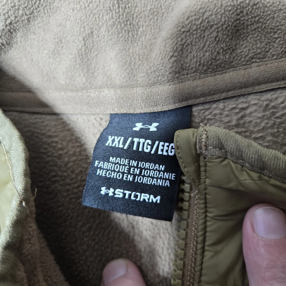 Under Armour Hombre Storm Polartec 1/4 Cremallera Camiseta Coyote Polar Jersey Talla XXL Foto 2 de 4