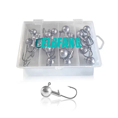 ✅ELBFANG Jigköpfe Set Gr. 3/0 | 12g | 14g | 18g | 21g I 20 Jighaken I Jig Head - Bild 1 von 4
