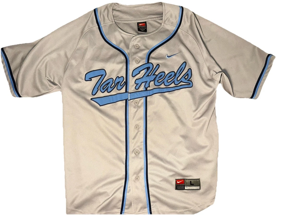 UNC Tar Heels ノースカロライナ ベースボールシャツ 古着 Men's Nike Carolina Blue North Carolina Tar Heels Replica Full 応援グッズ