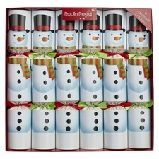 Racing Snowman 13 In. Handmade Christmas Cracker by Robin Reed, 72136 (Set of 6)