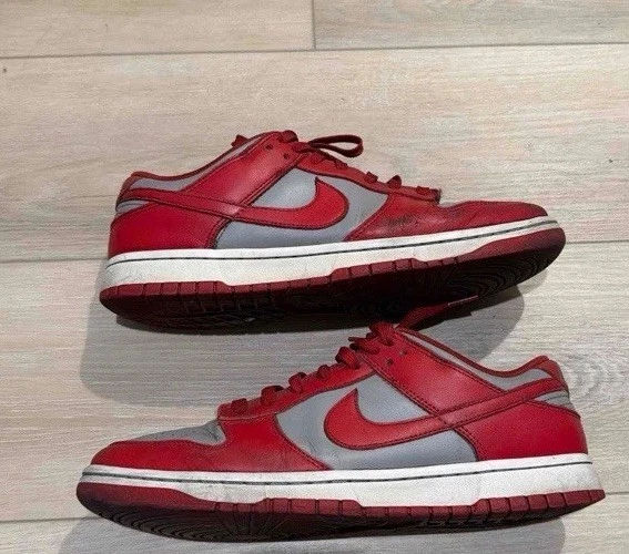 Nike Dunk низкие ретро средние серые университетские красные UNLV DD1391-002 мужские размер 10 2021 - Изображение 2 из 4