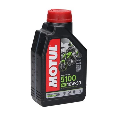 Huile moteur pour moto MOTUL 5100 4T 10W30 - Technosynthèse - 1 Litre - Photo 1/2