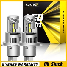 AUXITO Pair H4 LED Headlight Bulbs Kit High Low Beam 6500K White 90W 30000LM