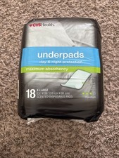 CVS Underpads Day  Night Protection Maximum Absorbency 18 X-Large 23" x 36"