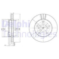 Delphi 2X Bremsscheibe Vorne Ø258 Mm BelüFtet Unbeschichtet FüR Toyota MR 2 II