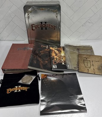 EverQuest II Collectors Edition Tin signed Christopher Lee Heather Graham Poster