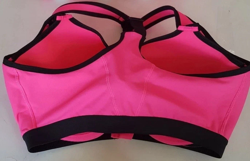 Victoria's Secret VSX Knockout Front Close Sports Bra Love Pink Size 34DDD - Image 2 of 4