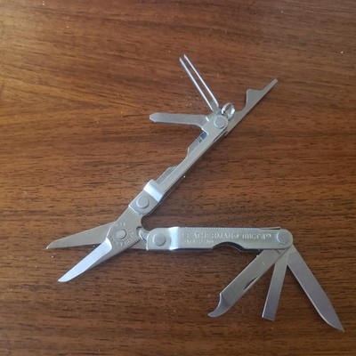 Leatherman Micra Multi-Tool - Stainless Steel 10 In 1 Pocket Keychain  NEW Minty