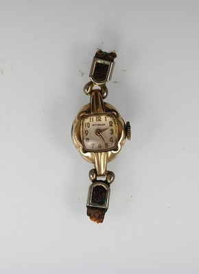 Wittnauer Uhr Damen 10k RPG Gold Edelstahl St Wr Mechanisch Weiß