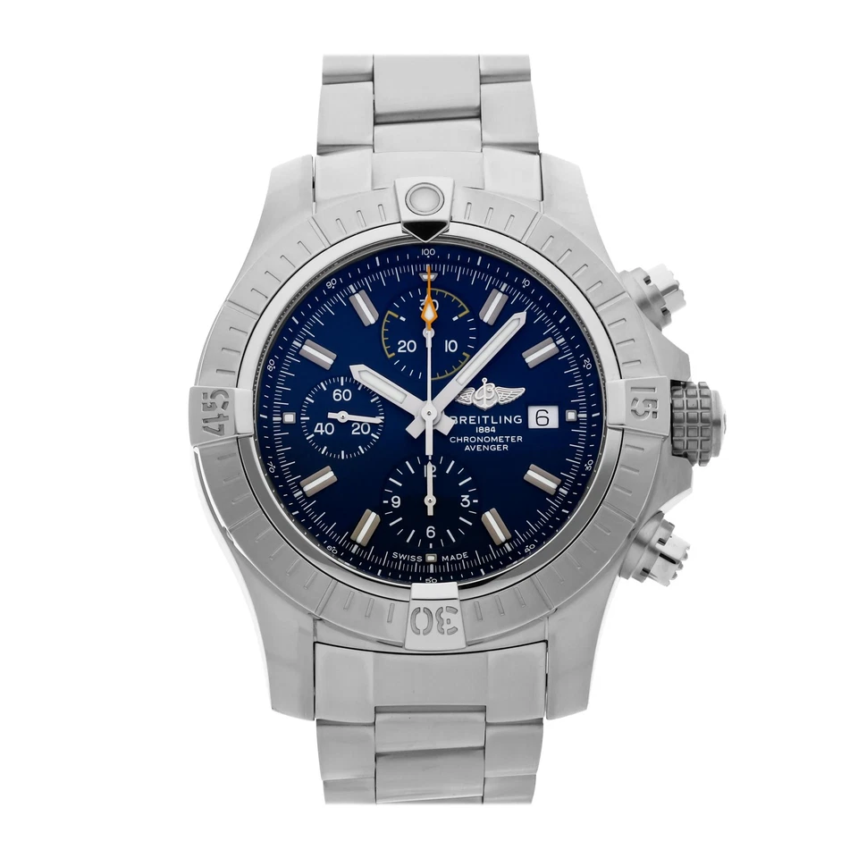 Breitling Avenger Chronograph Steel Auto 45mm Mens Bracelet Watch A13317101C1A1
