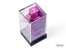 Chessex Polyhedral Opaque Light Purple with White 7 Dice Set New CHX 25427 die