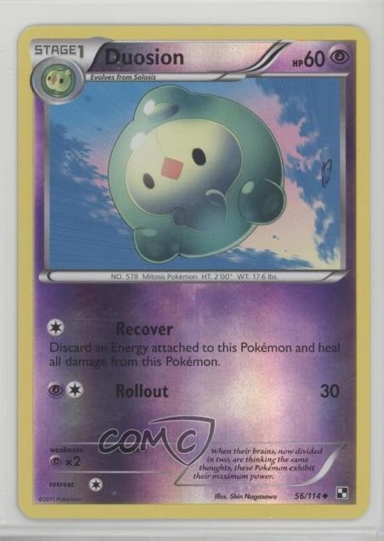 Duosion Reverse Foil Pokemon Black & White Base Set #56