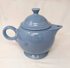 FiestaWare Blue Teapot 5 Cup 7.25" Art Deco Circle Handle Vintage