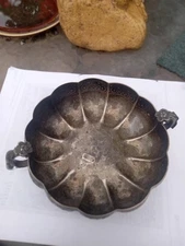 Vintage Sterling Silver Mexico Sanborns Aztec Mayan Scalloped Bowl 328 grams