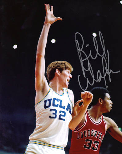 BILL WALTON UCLA BRUINS ACTION SIGNED 8x10 