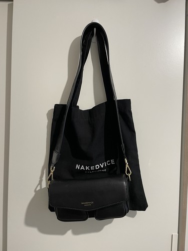 NAKEDVICE Utility Crossbody Leather Black Bag - Picture 12 of 13