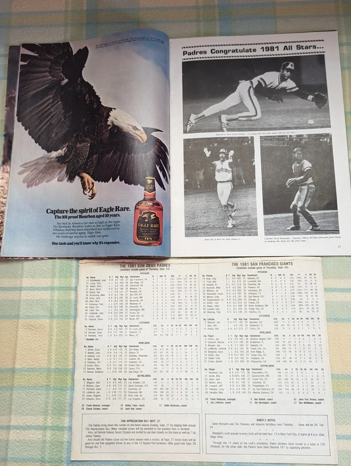 VTG 1981 San Diego Padres Official Program & Souvenir Magazine - Ozzie Smith - Image 2 of 4