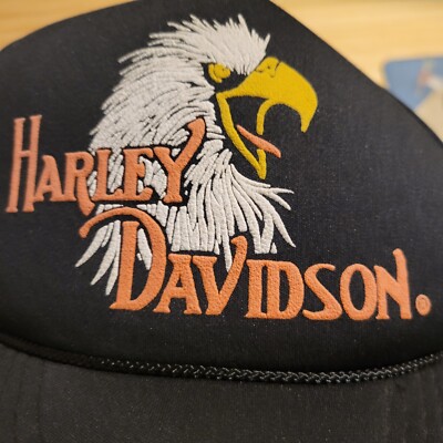 Vintage 70s 80s Harley Davidson Screaming Eagle Snapback Hat 3D | eBay