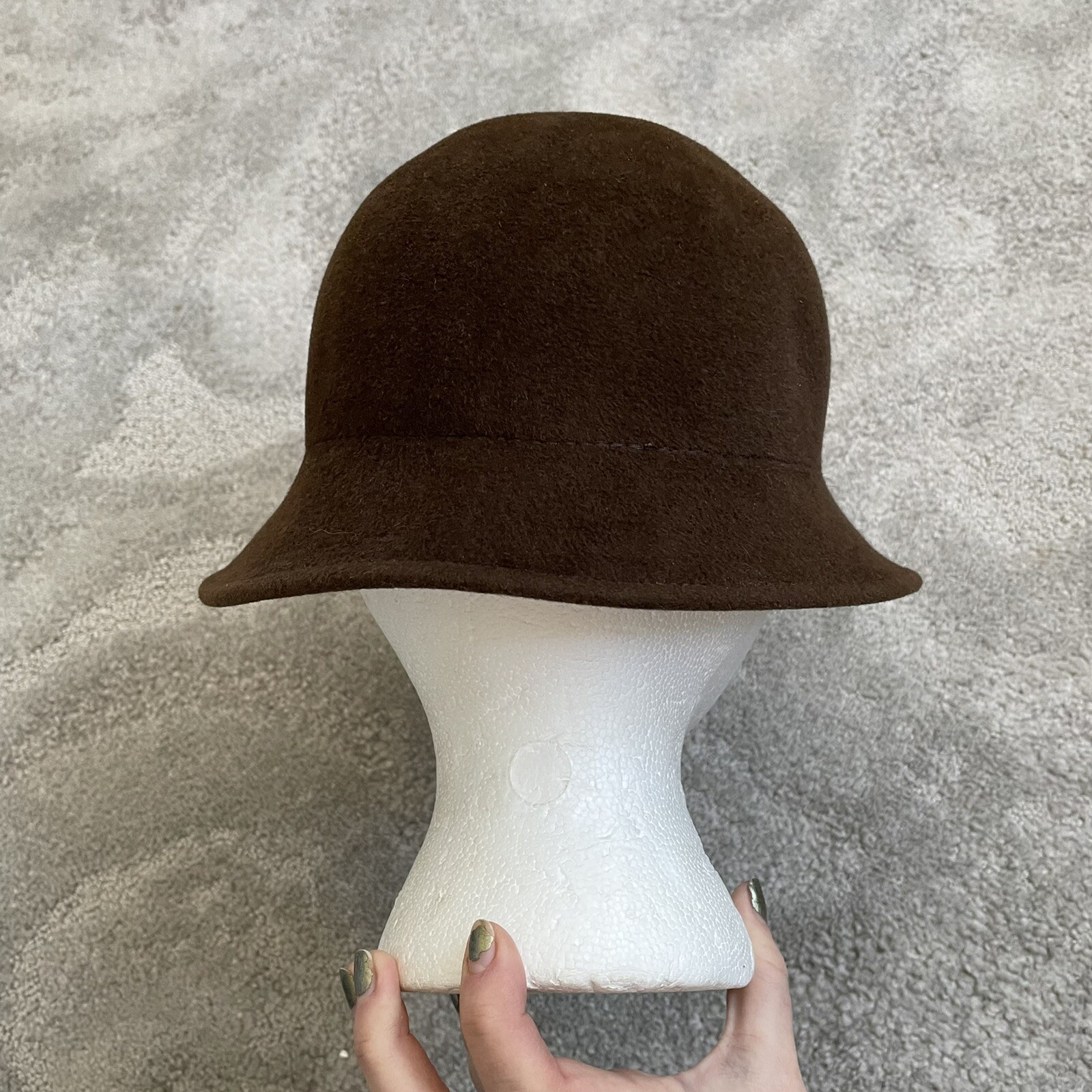 Eric Javits Womens Vintage Brown Felt Wool Small … - image 11