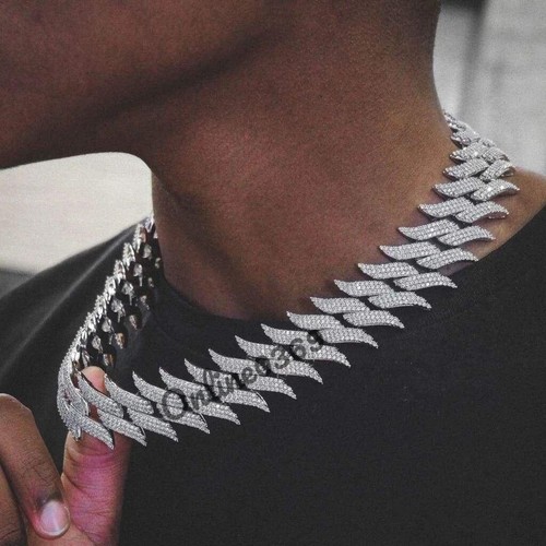 Simulated Diamond Spiked Cuban Link 