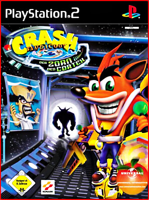 PS2 CRASH BANDICOOT -DER ZORN DES CORTEX -MIT JUMP&RUN+ RACE MINIGAMES
