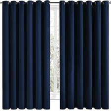 Blackout Curtains Pencil Pleat OR Ring Top Energy Saving Thermal Curtain Panels
