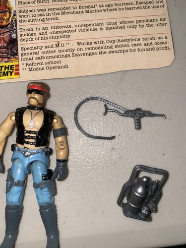 GIJOE 1985 DREADNOK TORCH 100% Complete with Filecard G I GI JOE - Picture 3 of 12