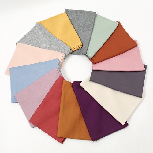 Plain Premium Heavy Jersey Hijabs Scarf Women's Turban Headscarf Hijab Scarves - Picture 8 of 66