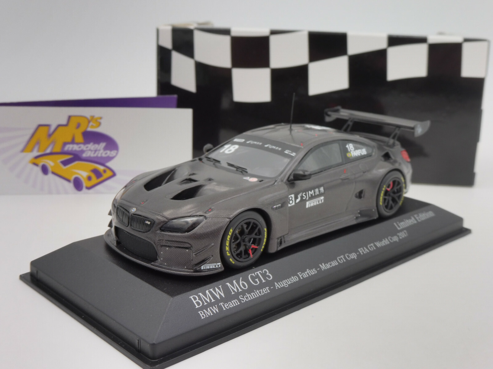 MINICHAMPS 447172618 BMW m6 gt3 Macao GT Coupe 2017 Augusto Farfus 1 43 NEUF MINICHAMPS 447172618 BMW m6 gt3 Macao GT Coupe 2017 Augusto Farfus 1 43 NEUF