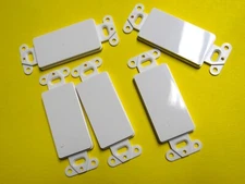 (5) White LOGICO Single-Gang Decora Blank Wall Plate Insert