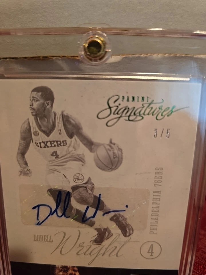 Panini Signatures Dorell Wright 2012-13 lámina verde automática 76ers 3/5 Foto 2 de 4