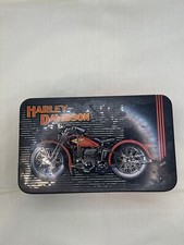 Vintage Harley Davidson Historical Playing Cards 1903-1950 With Tin 1 Box Open