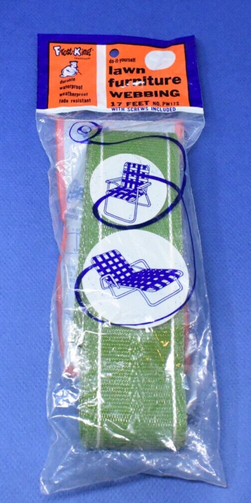 LOT OF 4 Frost King Plastic Lawn Furniture WEBBING 21/4 in. x 17 ft