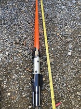 Star Wars Retractable Light Saber Darth Vader Red 2006 Hasbro Sound Orange