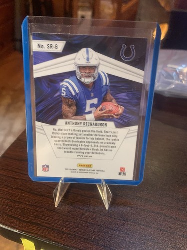 2023 Rookies & Stars Anthony Richardson Stellar Rookies Red Plaid Prizm RC #SR-6 - Picture 6 of 6