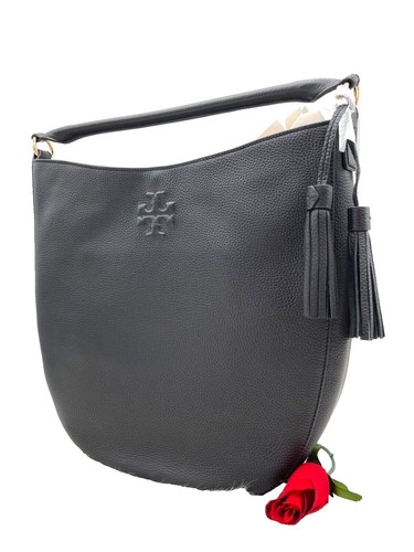 Tory Burch Mini Thea Black Pebbled Leather Convertible Bucket Backpack Purse Tory Burch Women main image 4