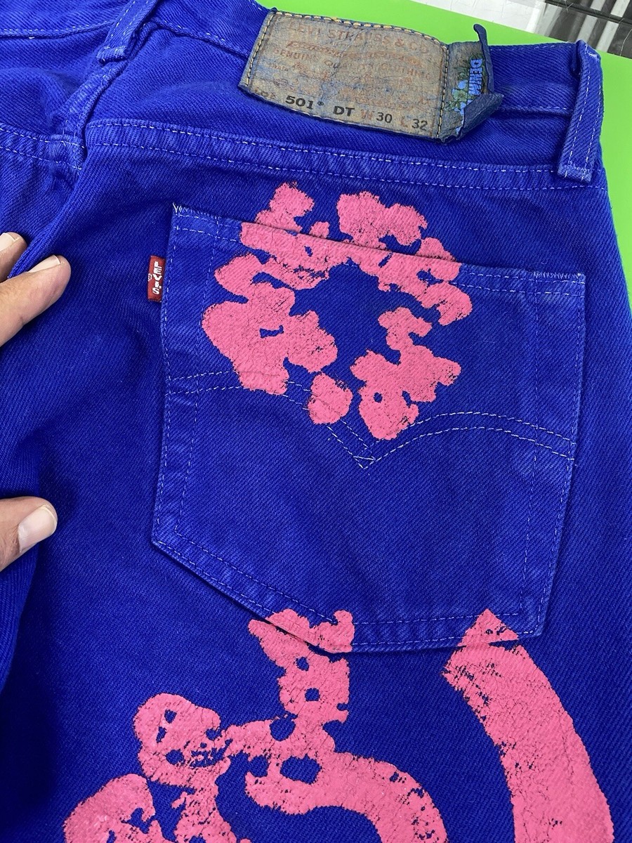 Denim Tears X Levi's X Bstroy Blue Pink Denim Size 30 Authentic | eBay