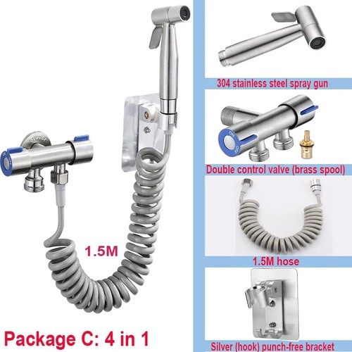 Handbidet 304 Edelstahl Sprühpistole Dusche Handtoilette Bidet Wasserhahn - Bild 5 von 28