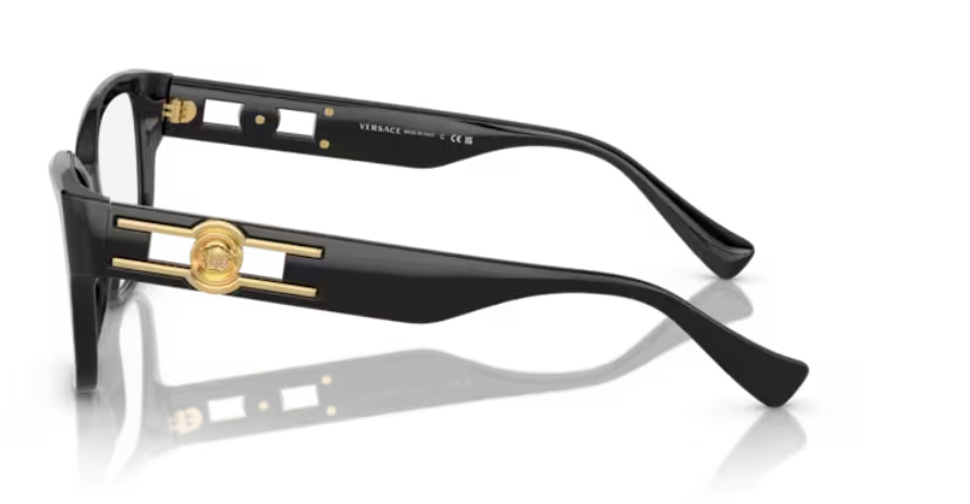 メガネ VERSACE Woman Optical frames Black 0VE3347 GB1 Versace 0VE3347 GB1 Black 52mm Square Women's Eyeglasses | eBay