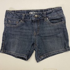 Dkny girls hipster denim jean shorts size 8