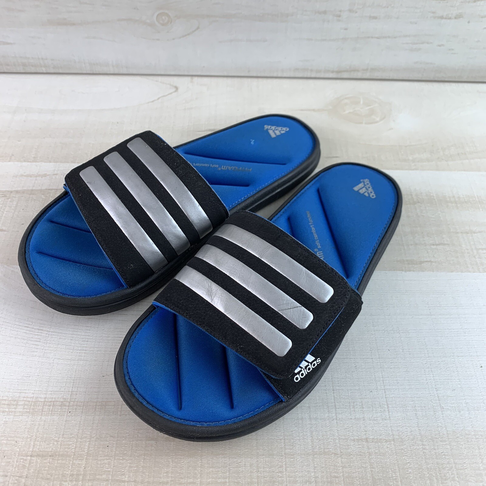 Adidas Fit Foam Slide Sandals Black 