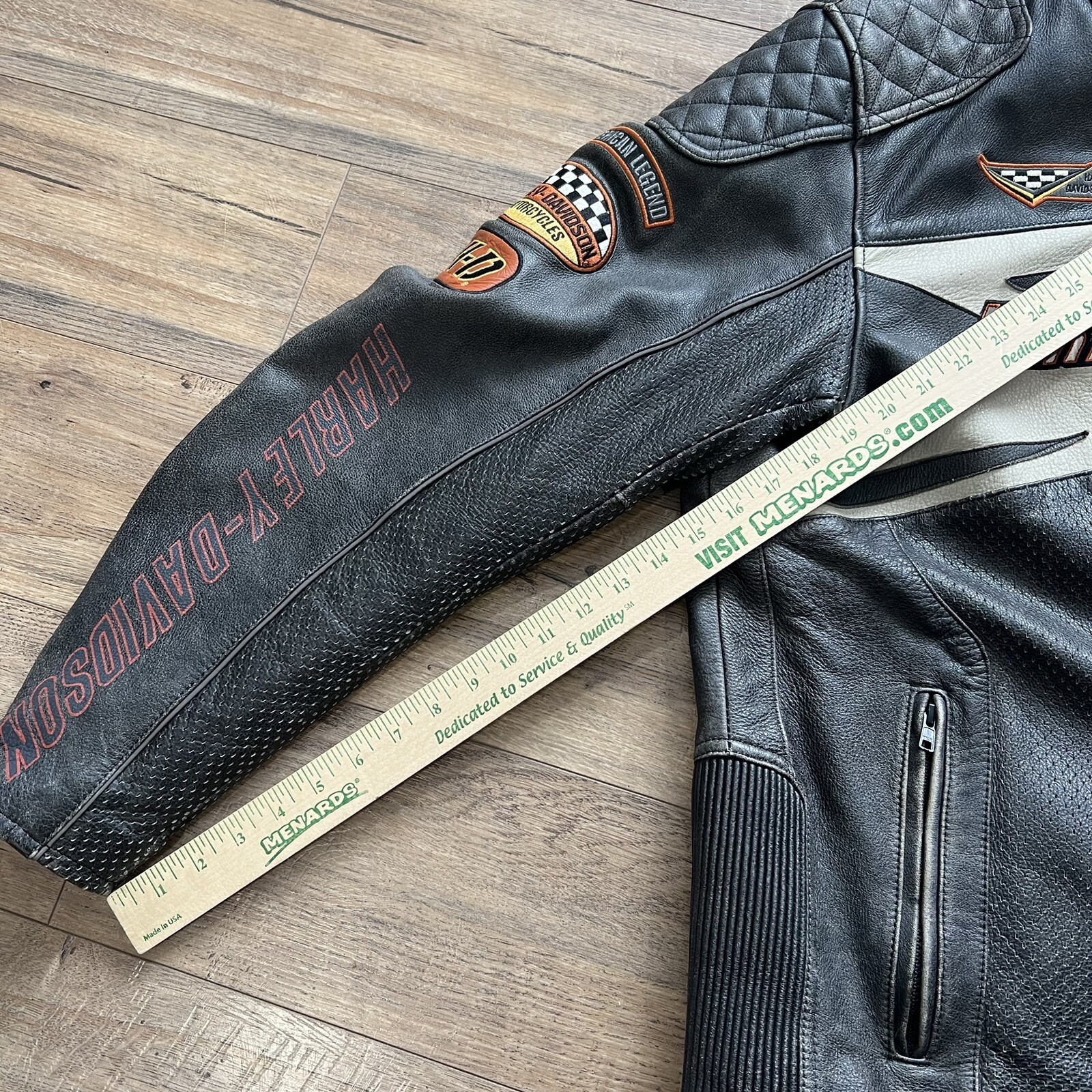 Rare Harley Davidson Men SPROCKET Leather Jacket XXL … Gem