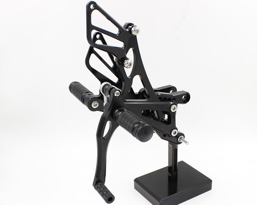 FXCNC Adjustable Footrest Rearsets Footpegs Pedals For YZF R1 2007-2008 Black - Picture 4 of 9