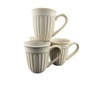 Vintage Bombay Company Coffee Mugs Swiss Dots Pattern Set of 4