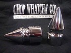 HARLEY HD TOURING CHROME FRONT AXLE SPIKE COVERS 2008 - up nut bagger custom #12